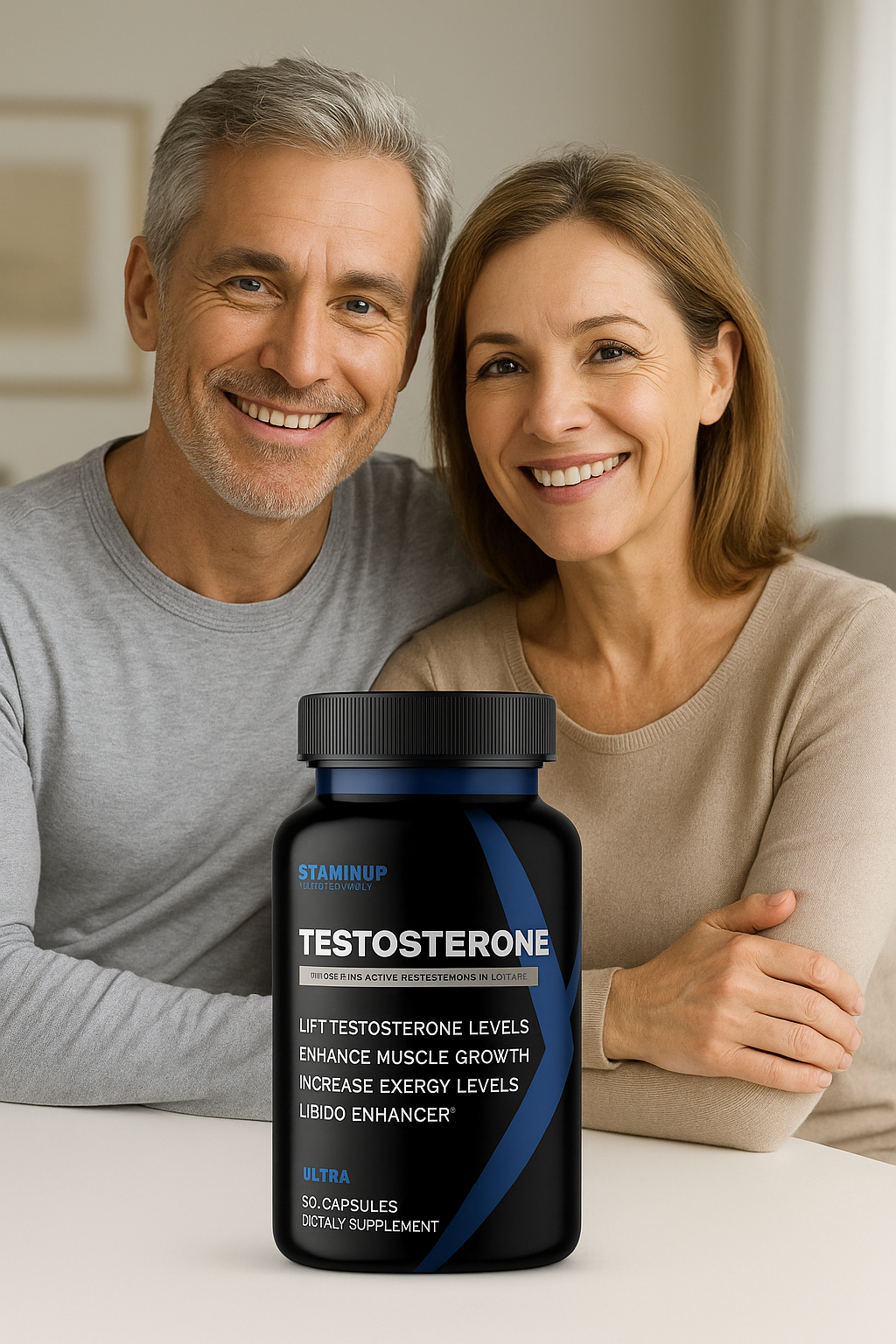 Happy mature couple with StaminUP